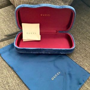 Authentic Gucci Blue Velour Case